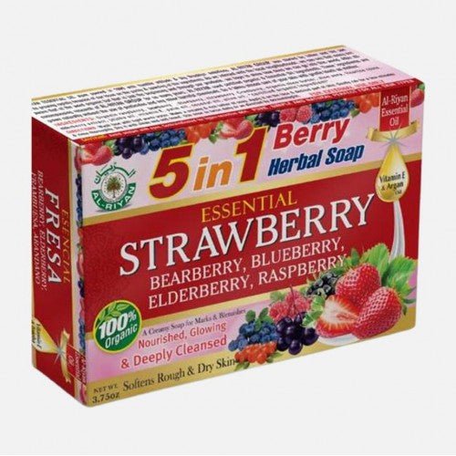 AL - RIYAN STRAWBERRY 5 IN 1 BERRY HERBAL SOAP BARS 6CT - SmellsPlus