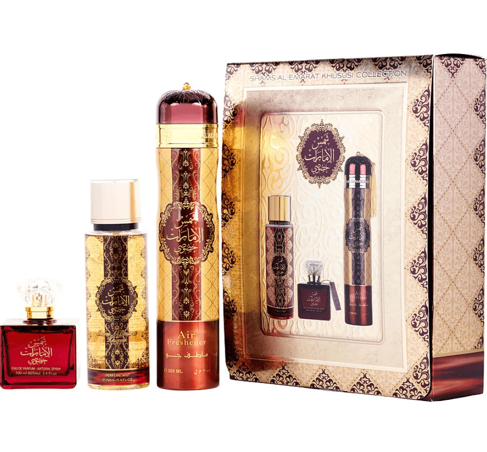 ARD AL ZAAFARAN GIFT SET SHAMS AL EMARAT KHUSUSI 3CT - SmellsPlus