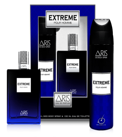 Aris Gift Set Extreme Pour Homme 200ml Deo Body Spray + 100ml Perfume