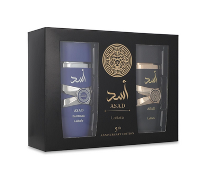 Lattafa Asad + Asad Zanzibar 5TH ANNIVERSARY EDITION Gift Set 100ml 2ct