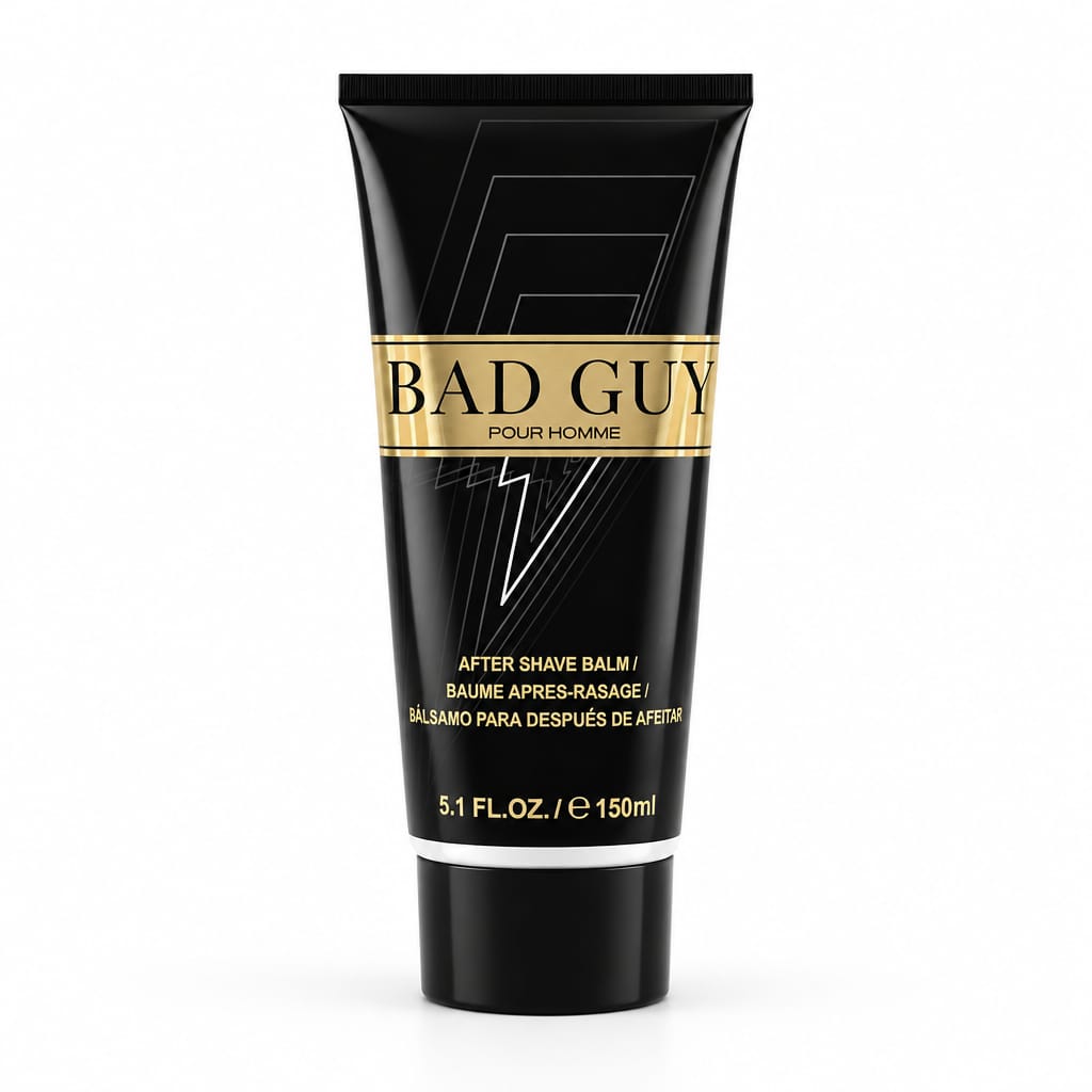 Bad Guy Pour Homme V15 black and gold after shave balm tube
