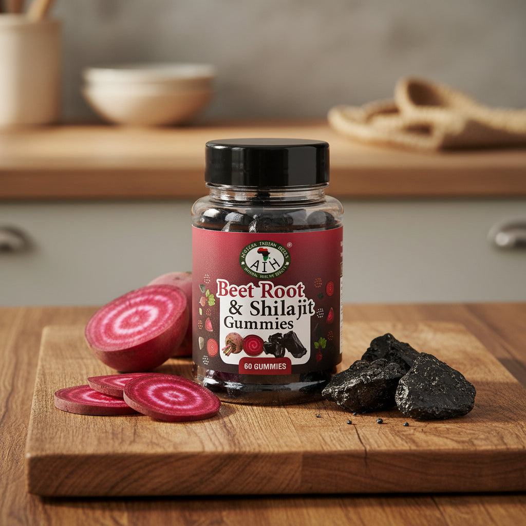 African Indian Herbs Beet Root & Shilajit Gummies 60ct Jar