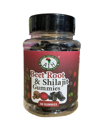 African Indian Herbs Beet Root & Shilajit Gummies 60ct Jar