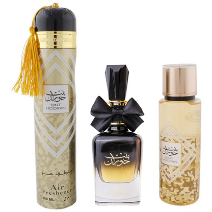 Ard Al Zaafaran Gift Set Bint Hooran Gold 3ct Perfume