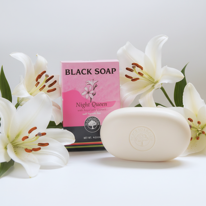 BLACK SOAP NIGHT QUEEN WITH ROYAL JELLY EXTRACT 6CT - SmellsPlus