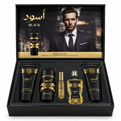 Black V13 open black five-piece fragrance and grooming gift box