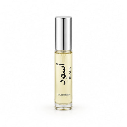 Black V13 slim fragrance spray with a silver cap