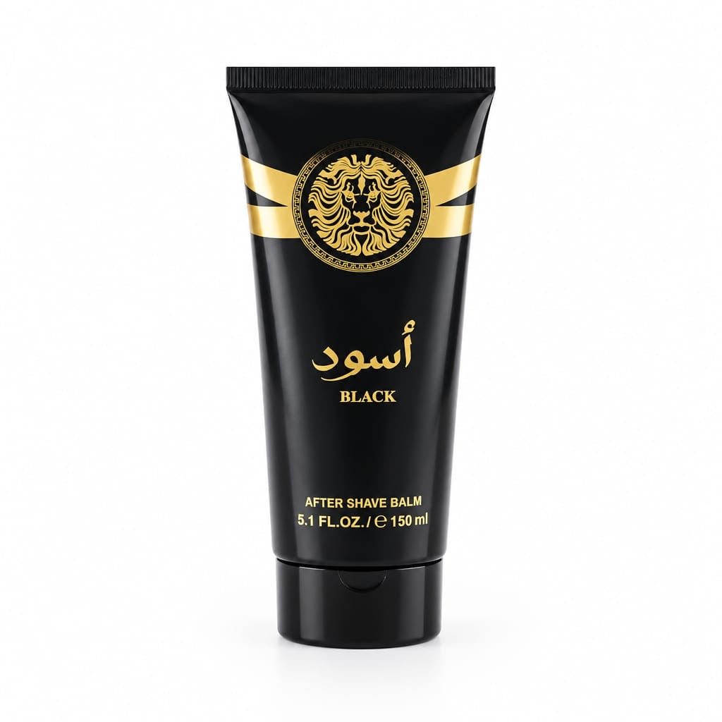 Black V13 black and gold after shave balm tube