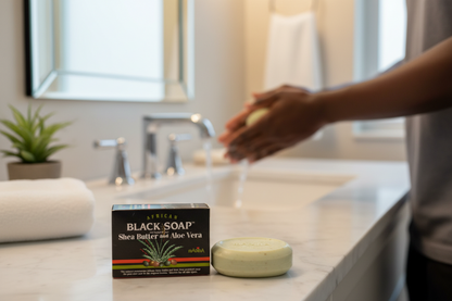 Madina African Black Shea Butter & Aloe Vera Soap Bar 1ct