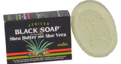 Madina African Black Shea Butter & Aloe Vera Soap Bar 1ct
