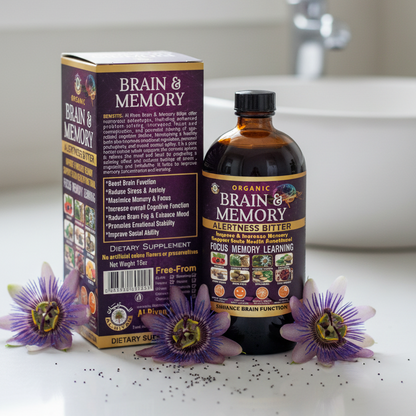 AL-RIYAN Organic Brain & Memory Alertness Bitters 16oz