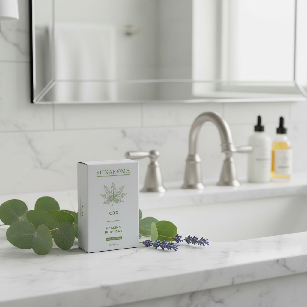 Sunaroma Healing Soap Bar Single 8oz CBD