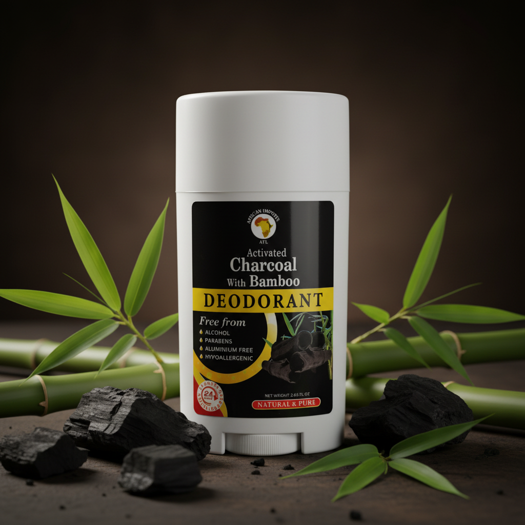 AFRICAN IMPORTS ATL NATURAL AND PURE DEODORANT 2.65oz | CHARCOAL WITH BAMBOO