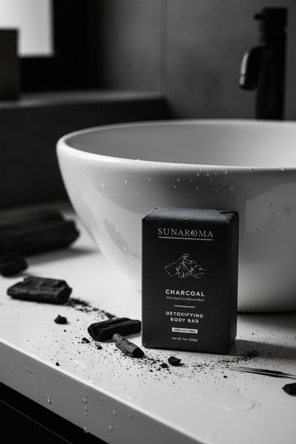 Sunaroma Detoxifying Soap Bar Single 8oz CHARCOAL