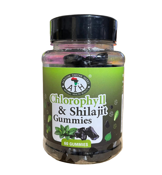 African Indian Herbs Chlorophyll & Shilajit Gummies 60ct Jar