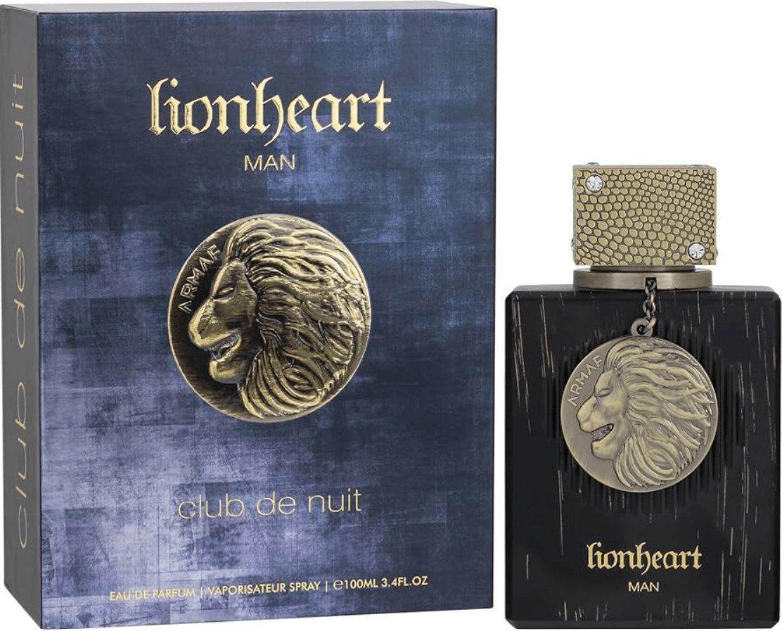 Club de Nuit Lionheart Man Perfume 100ml bottle, a sleek and sophisticated men’s fragrance designed for bold, confident style