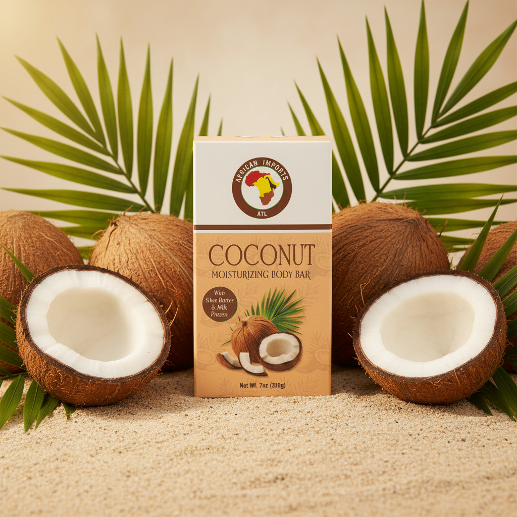 African Imports ATL COCONUT MOISTURIZING Soap Bar 1ct