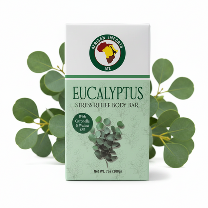African Imports ATL EUCALYPTUS STRESS RELIEF BODY Soap Bar 1ct