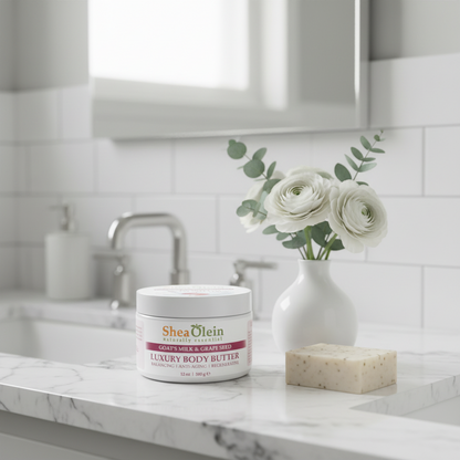 SHEA OLEIN LUXURY BODY BUTTER 12oz | GOATS MILK & GRAPE SEED