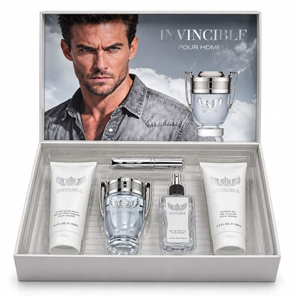 Invincible V14 open gray five-piece fragrance and grooming gift box