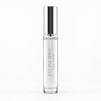 Invincible V14 slim clear fragrance spray with silver cap