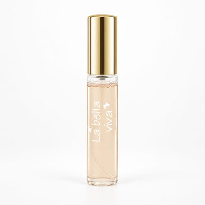La Bella Viva V7 slim fragrance spray with a gold cap