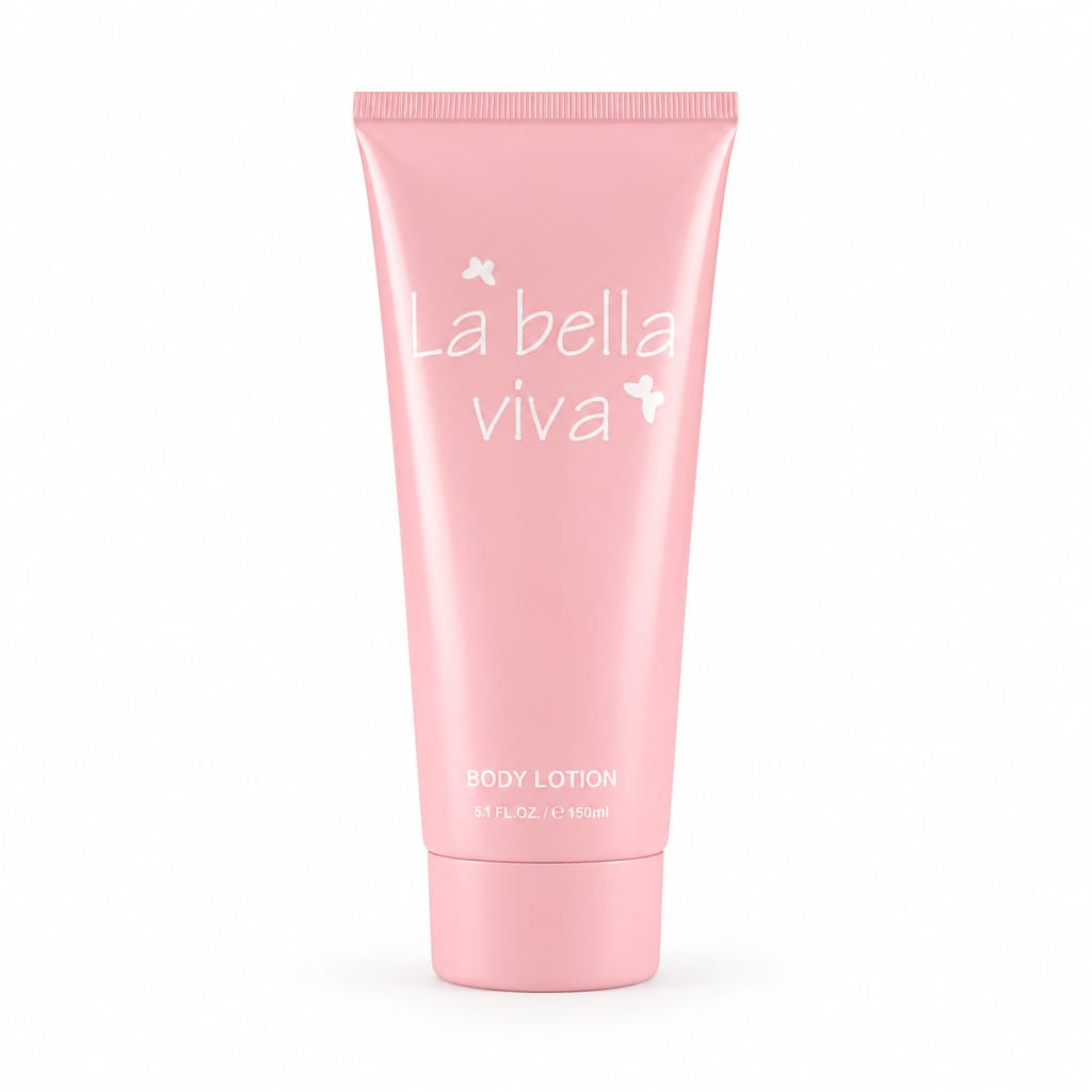 La Bella Viva V7 pink body lotion tube