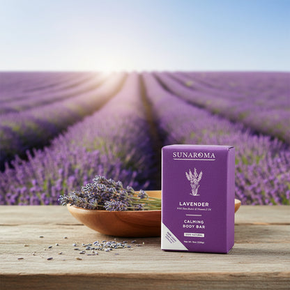 Sunaroma Calming Soap Bar Single 8oz LAVENDER
