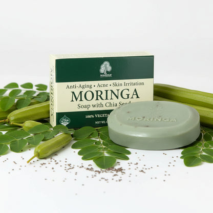 MADINA MORINGA WITH CHIA SEEDS SOAP BARS 6CT - SmellsPlus
