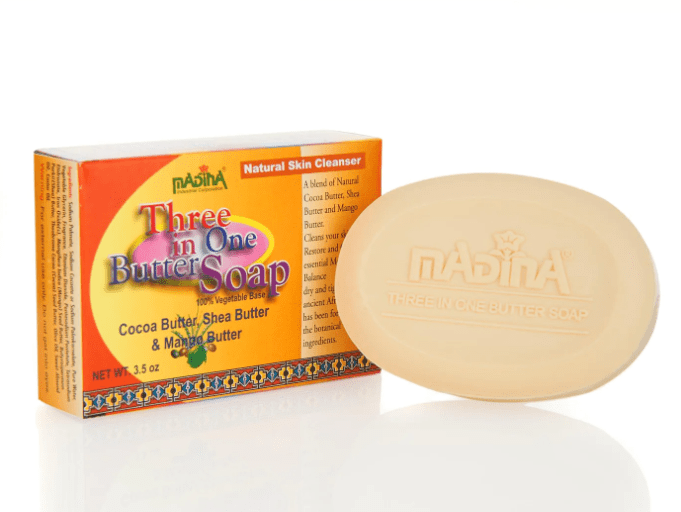 MADINA THREE IN ONE BUTTER SOAP BARS 6CT - SmellsPlus