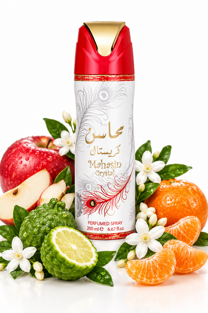 Lattafa Mahasin Crystal Perfumed Body Spray 200ml 1ct