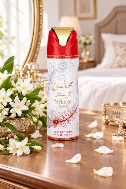 Lattafa Mahasin Crystal Perfumed Body Spray 200ml 1ct