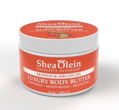 SHEA OLEIN LUXURY BODY BUTTER 12oz | MANGO & ARGAN OIL
