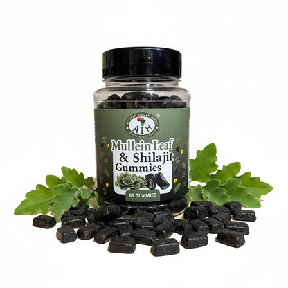 African Indian Herbs Mullein Leaf & Shilajit Gummies 60ct Jar