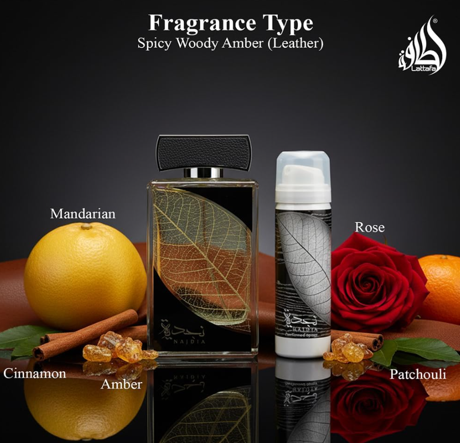 Lattafa Najdia 100ml Perfume + Spray