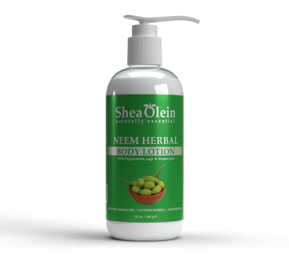 SHEA OLEIN BODY LOTION 12oz | NEEM HERBAL
