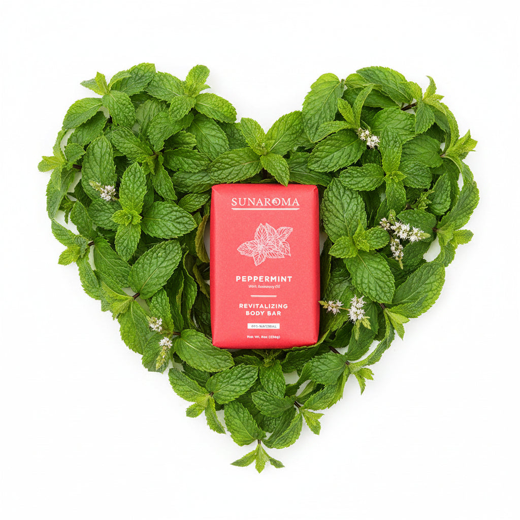 Sunaroma Revitalizing Soap Bar Single 8oz PEPPERMINT