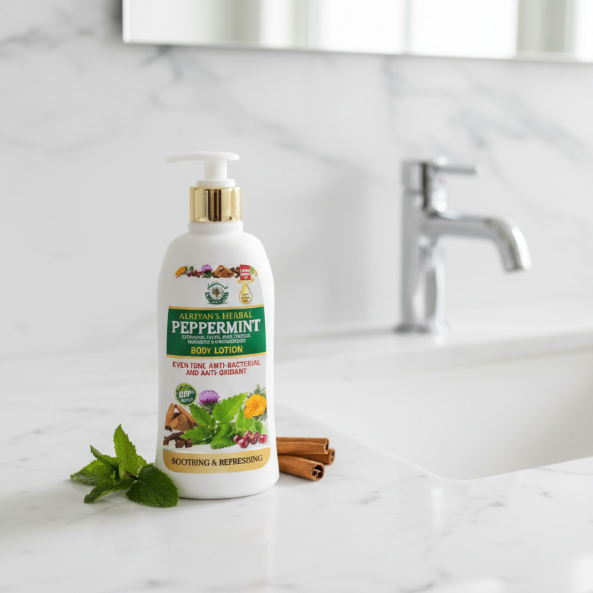 AL-RIYAN HERBAL BODY LOTION 16oz | PEPPERMINT