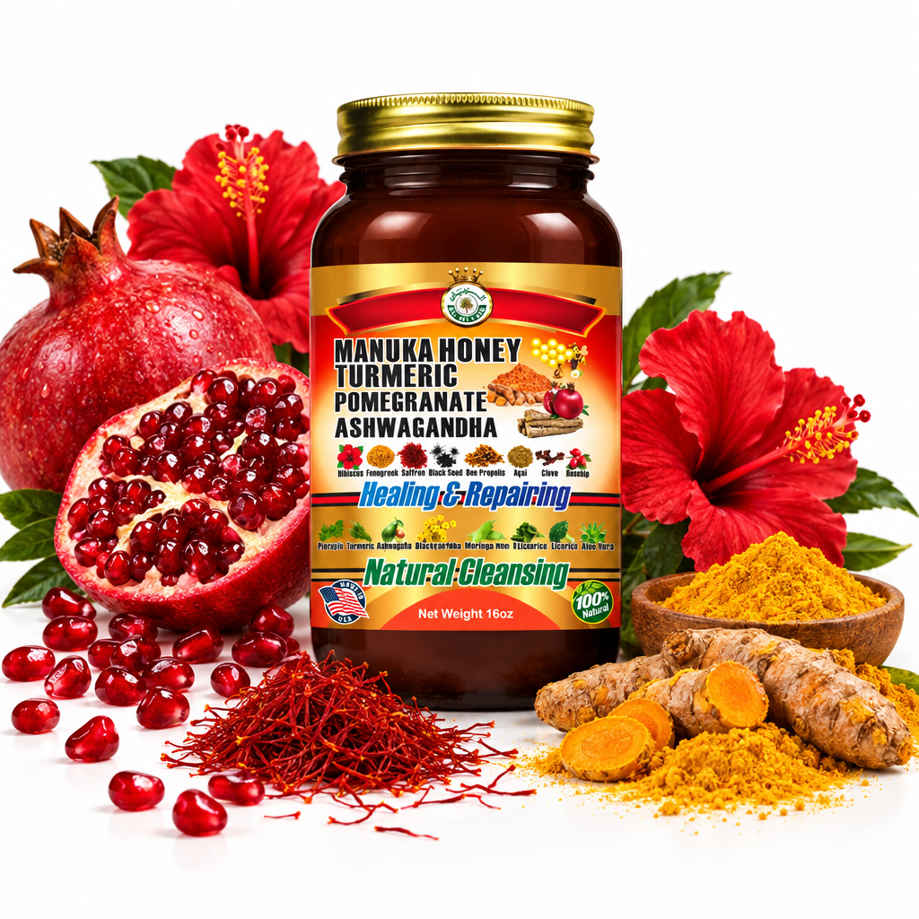 AL-RIYAN Manuka Honey Turmeric, Pomegranate, Ashwagandha 16oz
