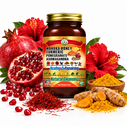 AL-RIYAN Manuka Honey Turmeric, Pomegranate, Ashwagandha 16oz