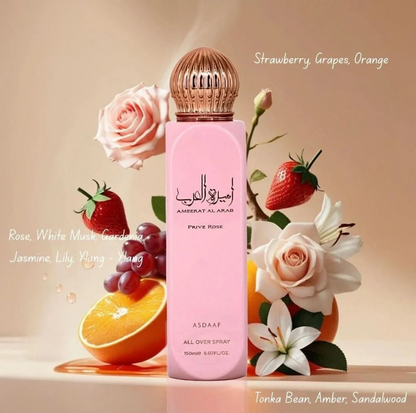 Lattafa All Over Spray Ameerat Al Arab Prive Rose 150ml Body Spray