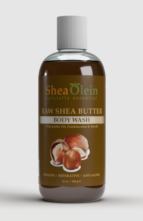 SHEA OLEIN BODY WASH 12oz BOTTLE | RAW SHEA BUTTER