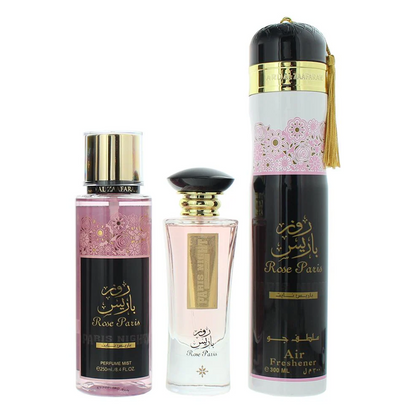 Ard Al Zaafaran Gift Set Rose Paris Night 3ct Perfume