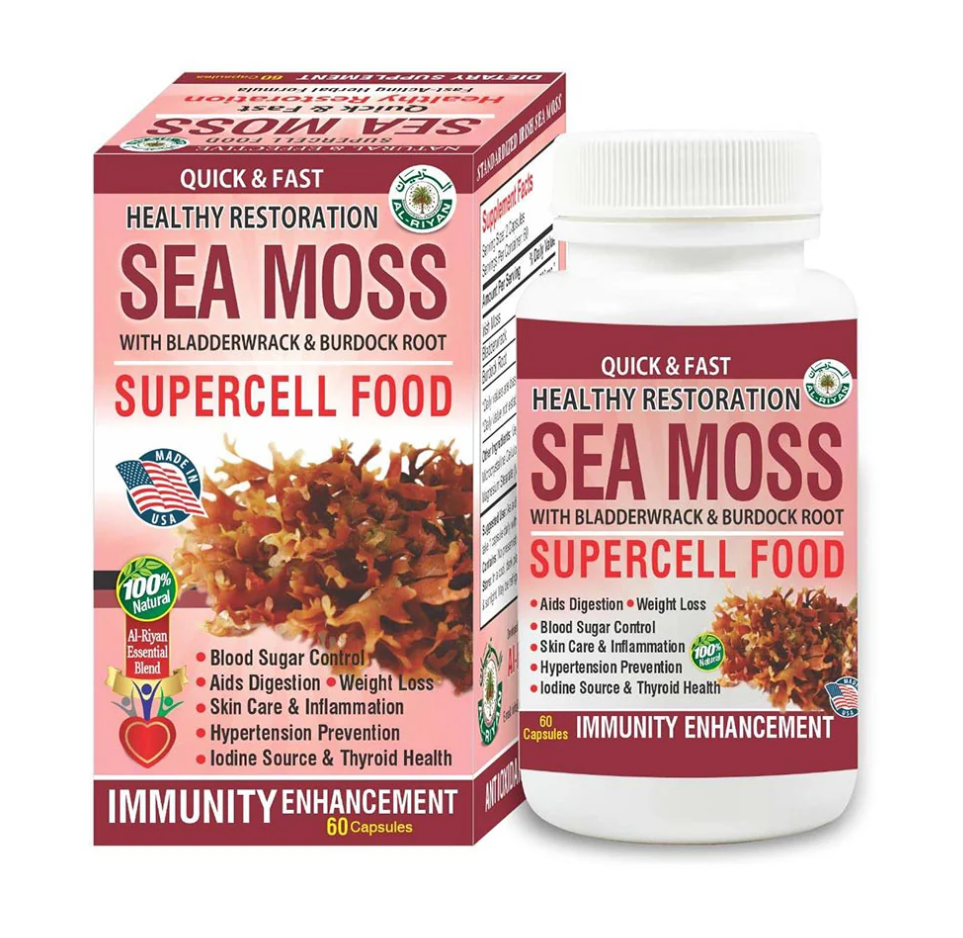 AL-RIYAN Sea Moss Supercell Food Supplement 60ct Capsules