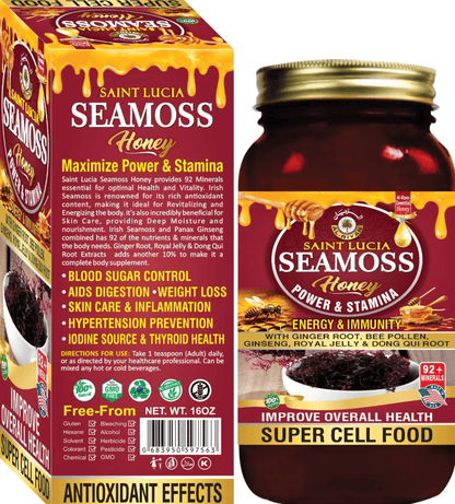 AL-RIYAN Saint Lucia Sea Moss Honey Super Cell Food 16oz