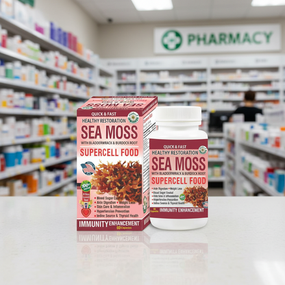 AL-RIYAN Sea Moss Supercell Food Supplement 60ct Capsules