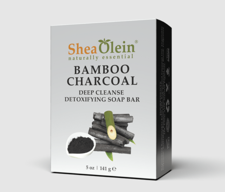 SHEA OLEIN ACTIVATED BAMBOO CHARCOAL SOAP BARS 6CT - SmellsPlus