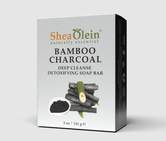 SHEA OLEIN ACTIVATED BAMBOO CHARCOAL SOAP BARS 6CT - SmellsPlus