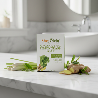 SHEA OLEIN ORGANIC THAI LEMONGRASS SOAP BARS 6CT - SmellsPlus