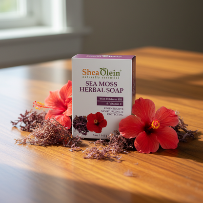 SHEA OLEIN SEA MOSS HERBAL SOAP BARS 6CT - SmellsPlus